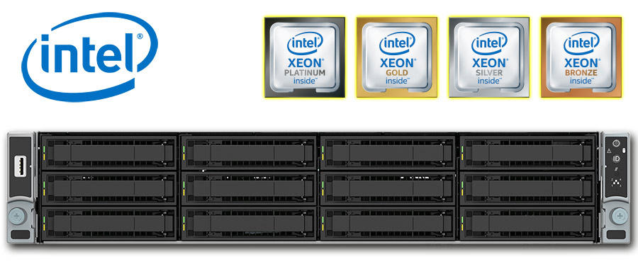 Intel Dual Xeon Scalable (Skylake-SP), 2U rack szerver