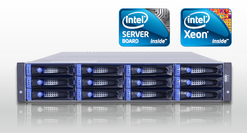 Intel SR2612UR 2U storage rack szerver front