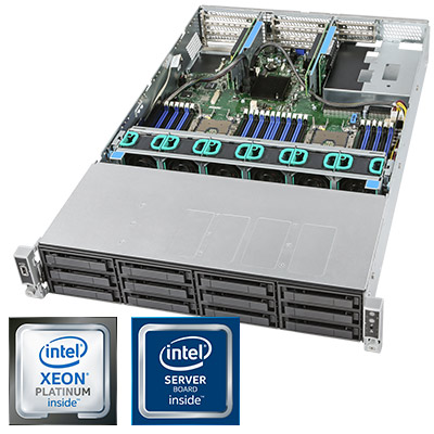 Intel Dual Xeon Scalable (Skylake-SP), 2U rack szerver