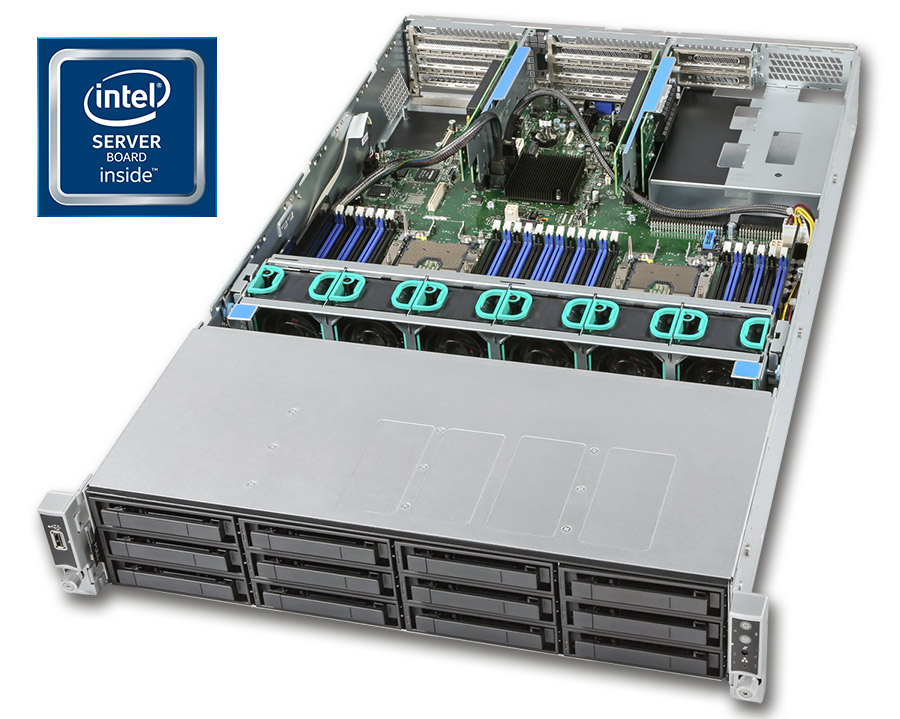 Intel R2312WFTZS 2U rack szerver