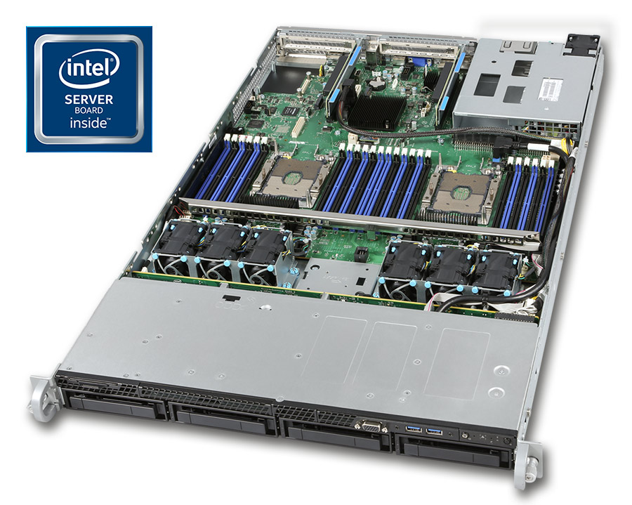 Intel R1304WFTYS 1U rack szerver