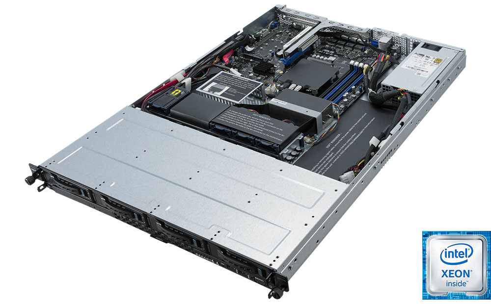 Intel E-2200 Xeon egyutas 1U rack szerver (Coffee Lake)