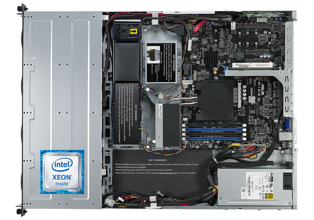 Asus E-2200 Xeon egyutas 1U rack szerver (Coffee Lake)