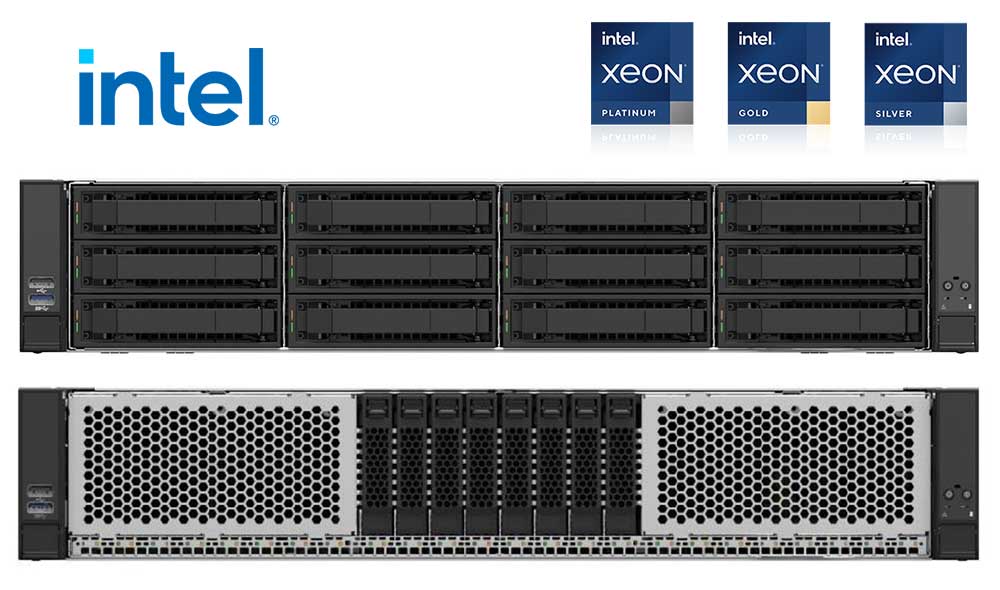 Intel Dual Xeon 3rd Gen. Scalable (Ice Lake), 2U rack szerver