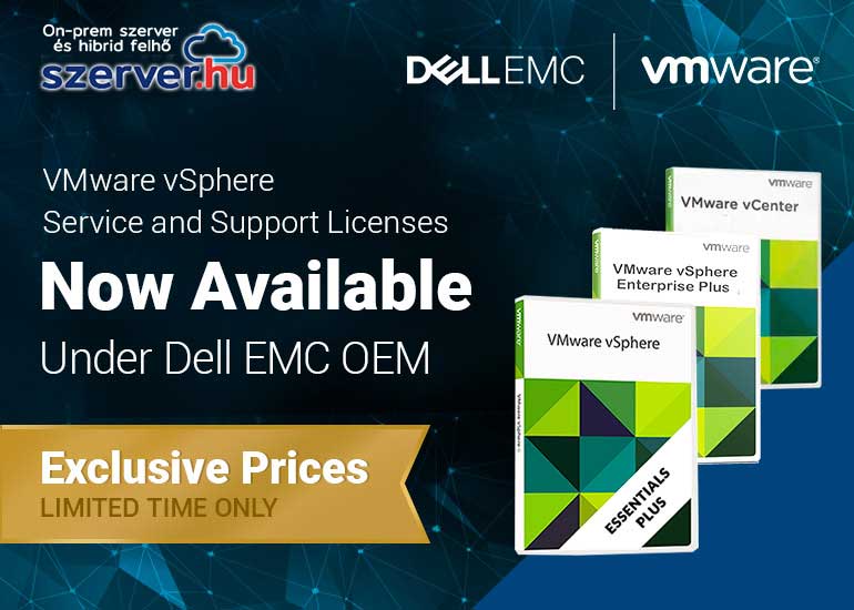 DELL EMC szerver promóció - VMware vCenter és vSphere