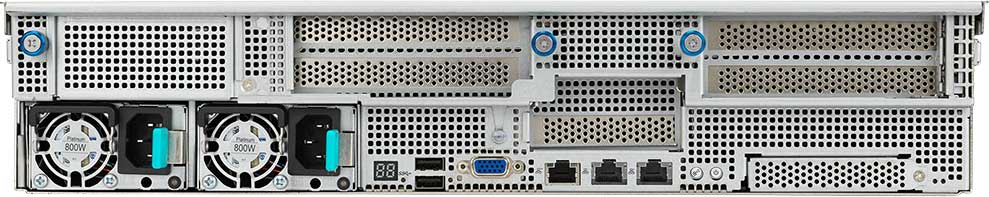 ASUS RS520-E11-RS24U, ASUS 2u rack szerver, back 1