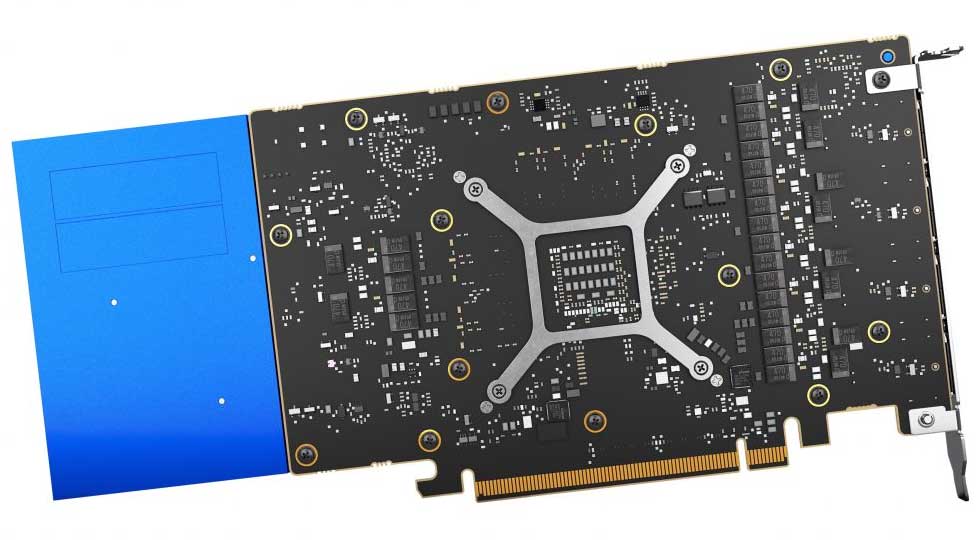  AMD Radeon Pro W6600 GPU - hátulról