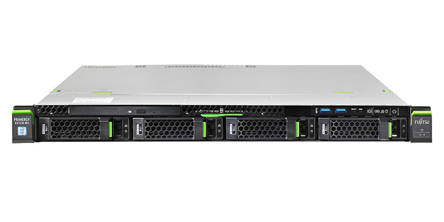 FUJITSU PRIMERGY RX1330 M4, 1U rack kiszolgáló, 4x3.5