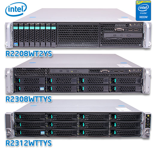 Intel R2208WTTYS,R2308WTTYS, R2312WTTYS 2U rack szerver