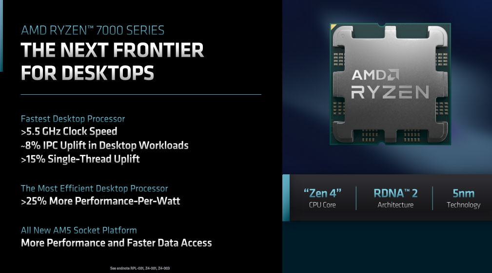 Részletek a Ryzen 7000 sorozat teljesítménybeli fejlesztéseiről, AMD