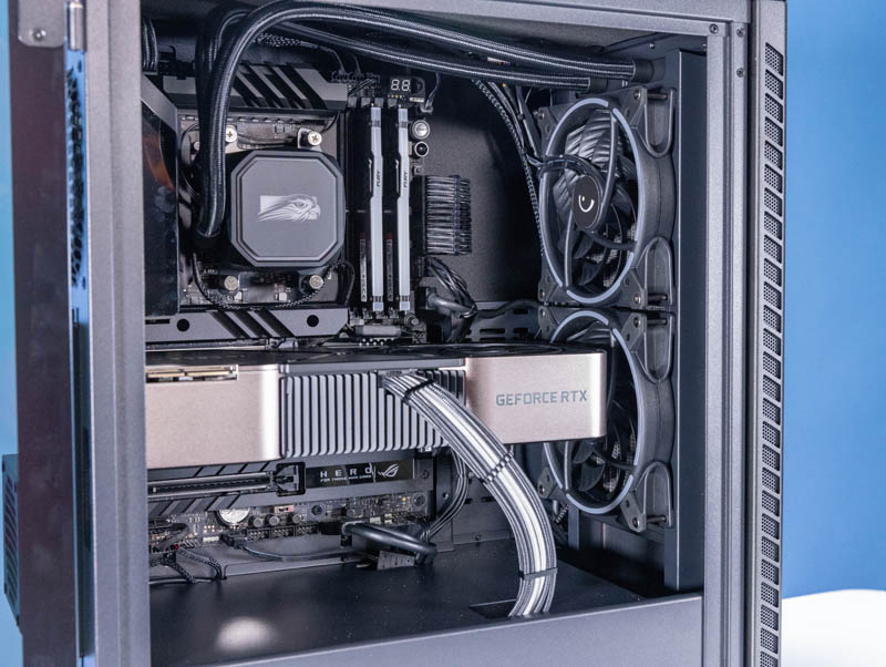AMD Ryzen 7950X vízhűtő ventilátorok és radiátor
